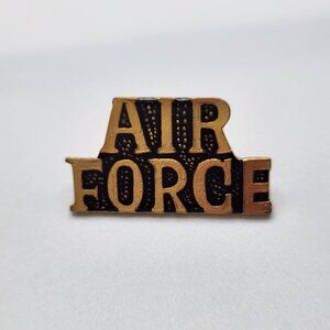 Vintage United States Air Force Pin Gold Tone Air Force‎ Spellout Pin